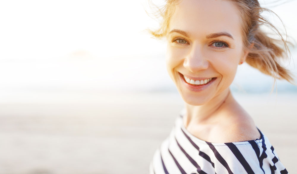 Happy woman smiling